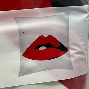 IKEA Graphic Print Pillow Sham with Red Lips